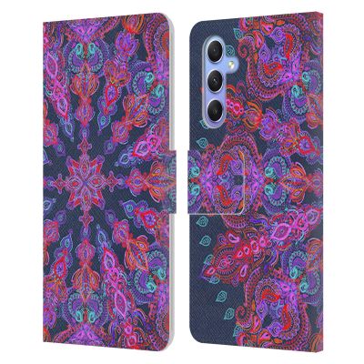 Head Case Designs Officially Licensed Micklyn Le Feuvre Bohemian Mandala 3 Leather Wallet Case Compatible with Samsung Galaxy A34 5G