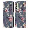 Head Case Designs Officially Licensed Micklyn Le Feuvre Butterflies and Hibiscus Florals Leather Wallet Case Compatible with Samsung Galaxy A14 5G view 1