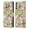 Head Case Designs Officially Licensed Micklyn Le Feuvre Guinea Pigs and Daisies in Watercolour On Tan Patterns 2 Leather Wallet Case Compatible with Samsung Galaxy A14 5G view 1