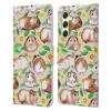 Head Case Designs Officially Licensed Micklyn Le Feuvre Guinea Pigs and Daisies in Watercolour On Tan Patterns 2 Leather Wallet Case Compatible with Samsung Galaxy A54 5G view 1