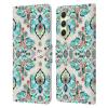 Head Case Designs Officially Licensed Micklyn Le Feuvre Modern Folk in Jewel Mandala Leather Wallet Case Compatible with Samsung Galaxy A54 5G view 1