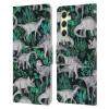 Head Case Designs Officially Licensed Micklyn Le Feuvre Dinosaur Jungle Patterns 6 Leather Wallet Case Compatible with Samsung Galaxy A54 5G view 1