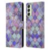 Head Case Designs Officially Licensed Micklyn Le Feuvre Decorative Purple Moroccan Leather Wallet Case Compatible with Samsung Galaxy A14 5G view 1