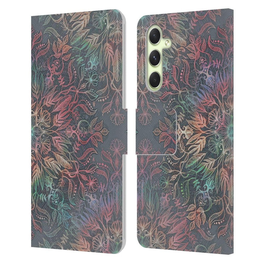 Head Case Designs Officially Licensed Micklyn Le Feuvre Winter Sunset Mandala Floral Patterns Leather Wallet Case Compatible with Samsung Galaxy A54 5G