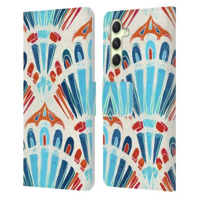 Head Case Designs Officially Licensed Micklyn Le Feuvre Carnival Patterns 6 Leather Wallet Case Compatible with Samsung Galaxy A54 5G