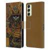 Head Case Designs Officially Licensed David Lozeau Samurai Colourful Grunge Leather Wallet Case Compatible with Samsung Galaxy A14 5G view 1