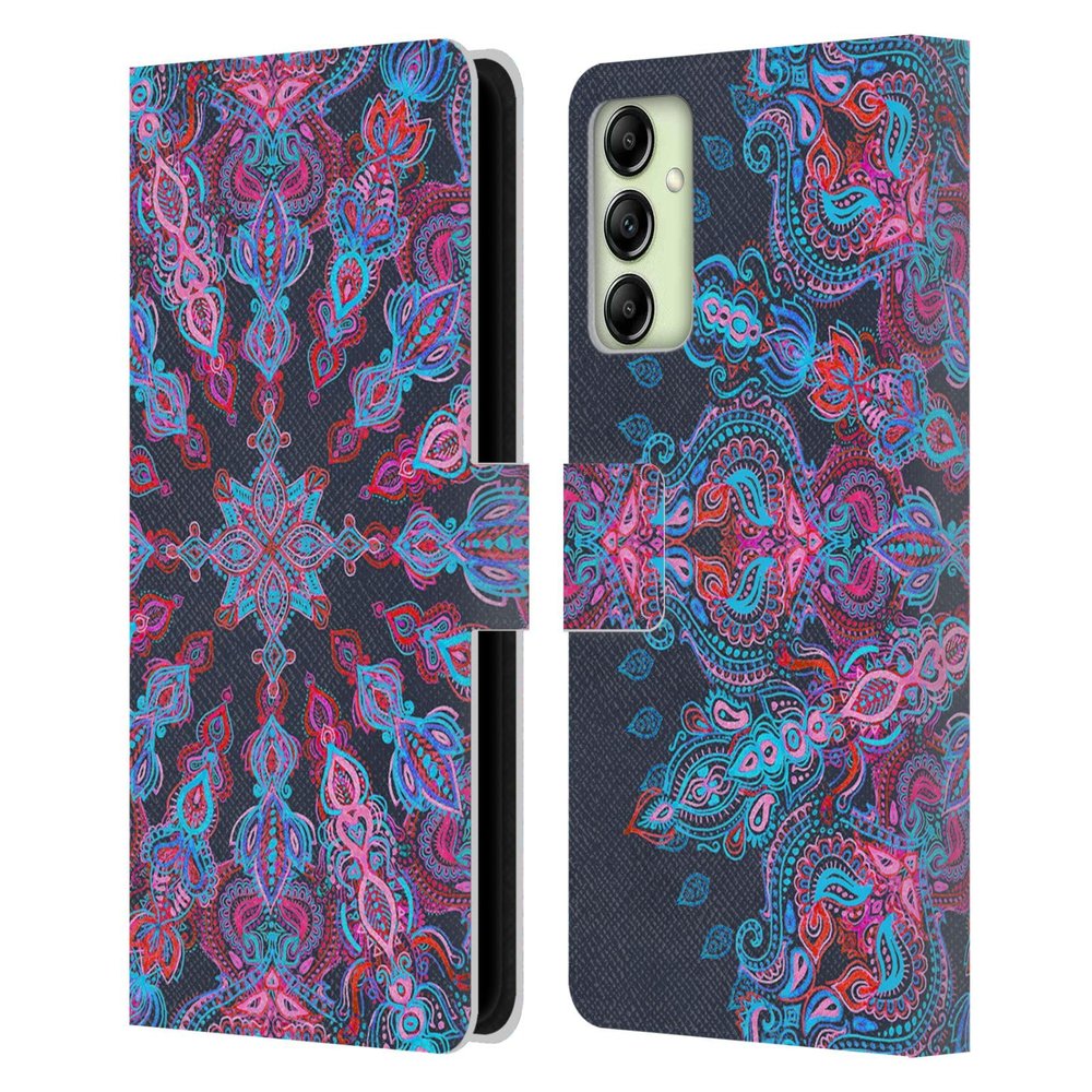 Head Case Designs Officially Licensed Micklyn Le Feuvre Escapism Mandala 3 Leather Wallet Case Compatible with Samsung Galaxy A14 5G