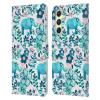Head Case Designs Officially Licensed Micklyn Le Feuvre Dusty Pink White and Teal Elephant Patterns 2 Leather Wallet Case Compatible with Samsung Galaxy A54 5G view 1