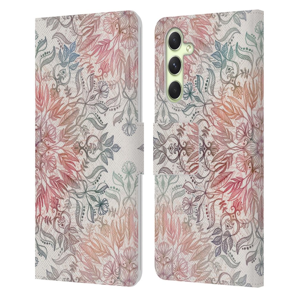Head Case Designs Officially Licensed Micklyn Le Feuvre Autumn Spice Mandala Leather Wallet Case Compatible with Samsung Galaxy A54 5G