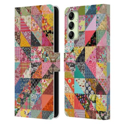 Head Case Designs Officially Licensed Rachel Caldwell Quilt Patterns Leather Wallet Case Compatible with Samsung Galaxy A14 5G