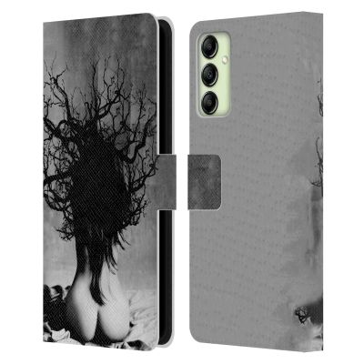 Head Case Designs Officially Licensed LouiJoverArt She Oak Black and White Leather Wallet Case Compatible with Samsung Galaxy A14 5G