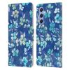 Head Case Designs Officially Licensed Micklyn Le Feuvre Grown Up Betty Blue Watercolour Floral Florals 2 Leather Wallet Case Compatible with Samsung Galaxy A34 5G view 1