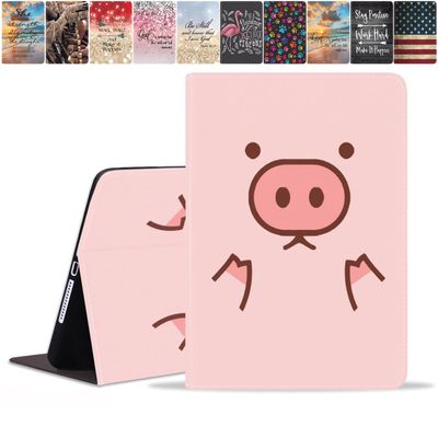 FQTBCEARI for Samsung Galaxy Tab A 10.1 Inch Case 2019 (SM-T510/T515/T517), Slim PU Leather Stand Cover with Auto Wake/Sleep for Samsung Galaxy Tab A 10.1", Pink Cute Cartoons Pig