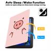 FQTBCEARI for Samsung Galaxy Tab A 10.1 Inch Case 2019 (SM-T510/T515/T517), Slim PU Leather Stand Cover with Auto Wake/Sleep for Samsung Galaxy Tab A 10.1", Pink Cute Cartoons Pig view 3