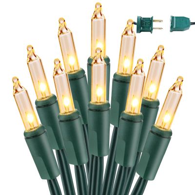 BrizLabs Clear Christmas Lights Outdoor 300 Count Incandescent Light String