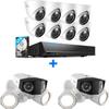 REOLINK 12MP Security Camera System, 8pcs Outdoor IP Security Camera Color Night, 2-Way Talk, 16CH NVR 4TB HDD, RLK16-1200D8-A Bundle with 2pcs Duo Floodlight PoE 4K Ultra-Wide Angle Camera view 1