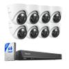 REOLINK 12MP Security Camera System, 8pcs Outdoor IP Security Camera Color Night, 2-Way Talk, 16CH NVR 4TB HDD, RLK16-1200D8-A Bundle with 2pcs Duo Floodlight PoE 4K Ultra-Wide Angle Camera view 2