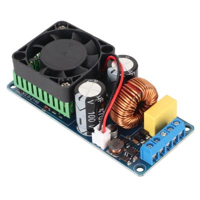 Digital Amplifier Board for DIY Sound System, IRS2092S 500W Single Channel Digital Amplifier Board, Class D HiFi Power Amplifier Board with Cooling Fan.