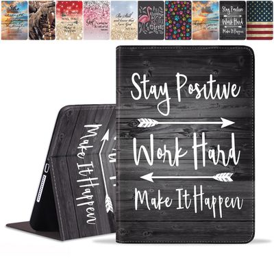 FQTBCEARI Case for Samsung Galaxy Tab S5e 10.5 inch 2019 Tablet (SM-T720/T725/T727), Stay Positive Work Hard and Make It Happen Inspirational Quote Slim PU Leather Stand Cover with Auto Wake/Sleep