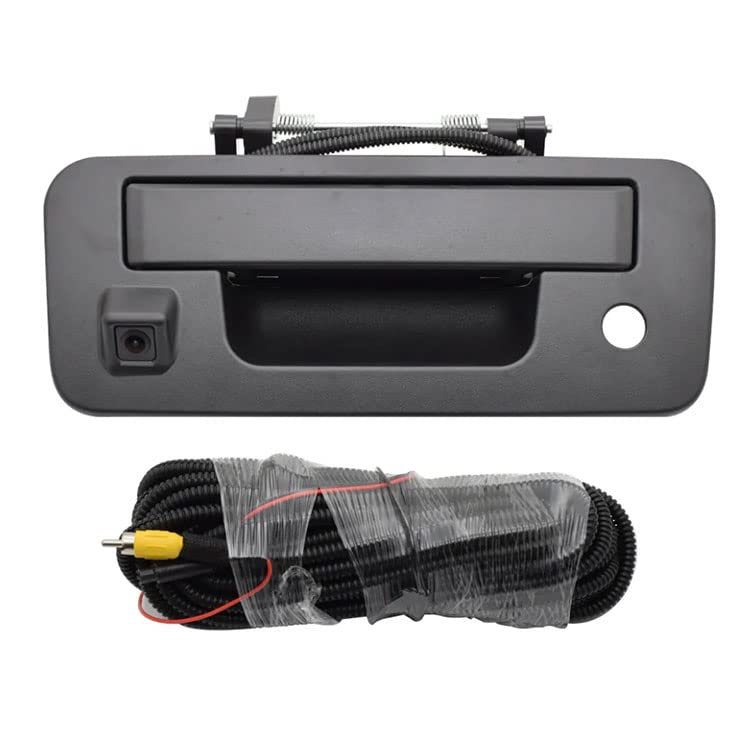 170 Degree Tailgate Handle Camera Liftgate Latch Handle Camera Car Rear View Reverse Backup Pickup Parking Camera Waterproof Night Vision for Nissan Titan 2013-2015