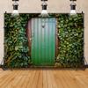 12x10ft Garden Green Leaves Backdrop Gardening Plants Greenery Ivy Photo Photography Background Greenery Leaves Covered Wall Green Door Photo Backdrop Wedding Baby Shower Birthday Party Decoration view 2