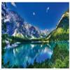 12x8ft Green Natural Mountain Lake Backdrop Green Mountains Clear Lake Trees Nature Scenery Blue Sky Travel Portraits Children Photography Backdrop Photo Props Pretty Nature Scenery Background view 4