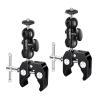 Lanxire Super Clamp Camera Mount with Double Ball Head Magic Arm and 1/4" Screw - 360 Rotation - Fits for Camera, GoPro, Insta360, Action Camera, Monitor, Microphone - 1/4" and 3/8" Threaded Holes view 1