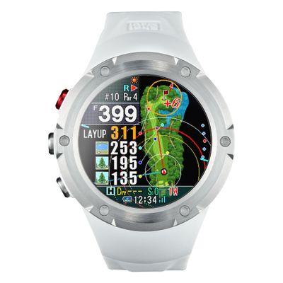 Shot Navi Evolve PRO Touch White 1.4 inch Large Screen Color LCD Touch Panel, Latest GPS Chip M10, Automatic Distance Measurement, Height Difference Estimated Distance, Made in Japan (ISO 9001