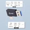 chenyang USB 3.0/3.1 Connector USB C to USB 3.0 Data 10Gbps Charge Adapter 90 Degree Right Angled view 3