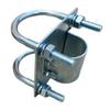 Sactulaz Antenna Mast Pipe Mount Works with Starlink Pipe Adapter and FlagPole Mounting kit,Universal Antenna Steel Pole Mount V-Clamp Bracket Roof Pole Mounting Base view 3