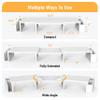 Simple Houseware Desk Dual Monitor Stand Riser with Drawer, White view 3