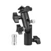 Camnoon Camera Flash Mount Speedlite Swivel Bracket Flash Stand Bracket with Cold Shoe Mount 1/4 Inch & 3/8 Inch Screw Hole Umbrella Mount Holder Flash Light Accessories view 1