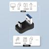 chenyang USB 3.0/3.1 Connector USB C to USB 3.0 Data 10Gbps Charge Adapter 180 Degree U Shape UP Angled view 3