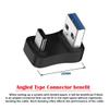 chenyang USB 3.0/3.1 Connector USB C to USB 3.0 Data 10Gbps Charge Adapter 180 Degree U Shape UP Angled view 4