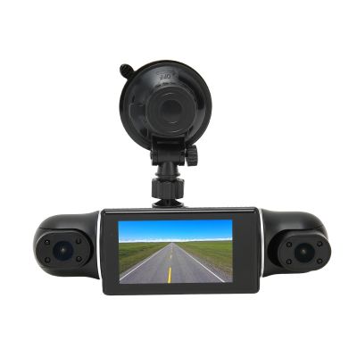 4 Channel Dash Cam, Quad Camera FHD 1080P*4 Front, Left, Right, and Rear, 3 Inch Display 1080P IR Night Vision 360 Degrees Panoramic Car Recorder for Vehicle