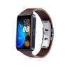 DLUCCA Watch Band Compatible with Huawei Band 8, Metal + Leather Strap Fashion Vintage Style Adjustable Sport Watch Strap Compatible with Huawei Band 8 - Brown view 1