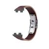DLUCCA Watch Band Compatible with Huawei Band 8, Metal + Leather Strap Fashion Vintage Style Adjustable Sport Watch Strap Compatible with Huawei Band 8 - Brown view 2