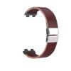 DLUCCA Watch Band Compatible with Huawei Band 8, Metal + Leather Strap Fashion Vintage Style Adjustable Sport Watch Strap Compatible with Huawei Band 8 - Brown view 3