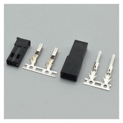 10-100 Set 2.54mm JST SYP 2-Pin Female Male Red Black White Plug Housing Crimp Terminal Connector Kit (Color : Black, Size : 100Sets)