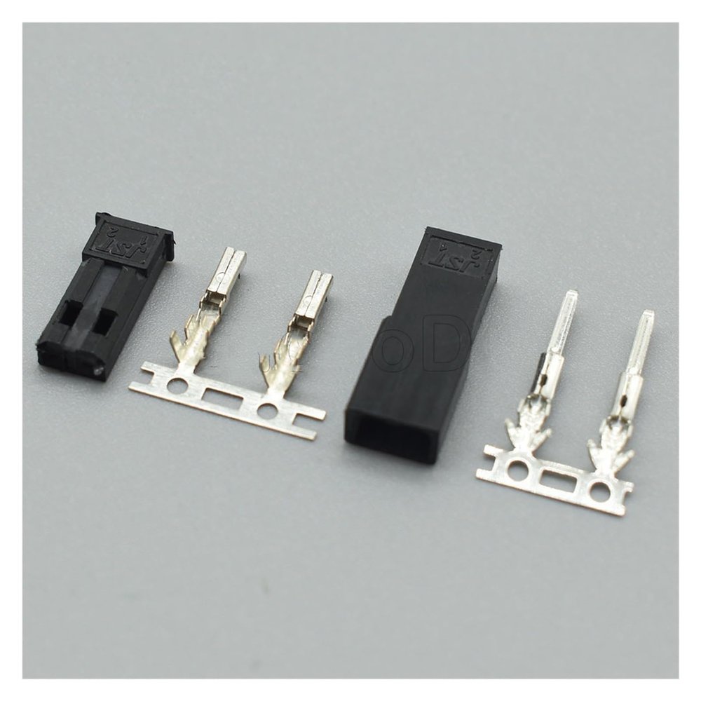 10-100 Set 2.54mm JST SYP 2-Pin Female Male Red Black White Plug Housing Crimp Terminal Connector Kit (Color : Black, Size : 100Sets)