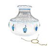 Light of Mine - Princess Feather Oil Lamp Replacement Kit Including 10" Blue Floral Shade and 10" Round Tripod view 1