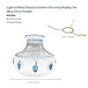 Light of Mine - Princess Feather Oil Lamp Replacement Kit Including 10" Blue Floral Shade and 10" Round Tripod view 2