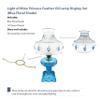 Light of Mine - Princess Feather Oil Lamp Replacement Kit Including 10" Blue Floral Shade and 10" Round Tripod view 3