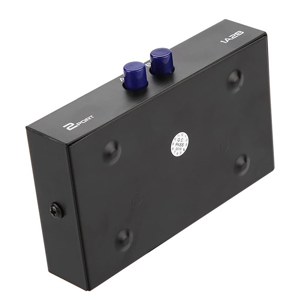 Sanpyl Sharing Switcher Box, 2/4 Port USB 2.0 Manual Sharing Switch Switcher Box for PC Printer Scanner (2 Port Manual)
