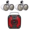 KICKER Pair 12KMTEDW White Dual 6.5" Speaker Wakeboard Tower Enclosures Bundle with Rockville ROCKBOX 6.5" 100 Watt Portable Rechargeable Bluetooth Speaker view 1