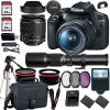 Canon EOS Rebel T7 DSLR Camera with 18-55mm+500mm f/8.0 Telephoto Lens+case+128Memory Cards (24PC) (Renewed) view 1