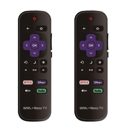 2 Pack - OEM Replacement Remote Control for All ONN. Roku TV Smart 4K Ultra HDTV Only Works with Onn. Roku TV, Not for Roku Stick and Roku Box (Netflix/Disney Plus/Apple TV+ / Hulu)