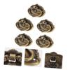 DOITOOL 78 * 43mm Alloy Panel Drawer Handles Set 5pcs Chic Vintage Style Pulls for Wooden Case Furniture Jewelry Box view 4