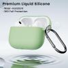 ORNARTO for AirPods Pro 2 Case, Compatible with AirPods Pro 1st/2nd Generation, Soft Silicone Cover with Cleaner Kit, Eartips Protector & Keychain-Pistachio view 3
