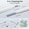 ORNARTO for AirPods Pro 2 Case, Compatible with AirPods Pro 1st/2nd Generation, Soft Silicone Cover with Cleaner Kit, Eartips Protector & Keychain-Pistachio view 4